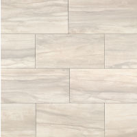 Athena 12" x 24" x 3/8" Floor and Wall Tile in Pearl