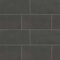 Simply Modern 12" x 24" x 3/8" Floor and Wall Tile in Black