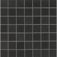 Linen 1-1/2" x 1-1/2" Floor and Wall Mosaic in Ebony