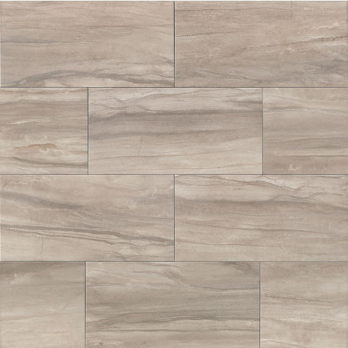 Athena 12" x 24" x 3/8" Floor and Wall Tile in Ash