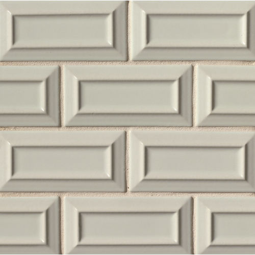 Costa Allegra 3" x 6" x 5/16" Decorative Tile in Silver Strand