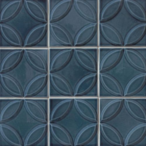 Provincetown 6" x 6" x 7/16" Decorative Tile in Cape Cod Blue