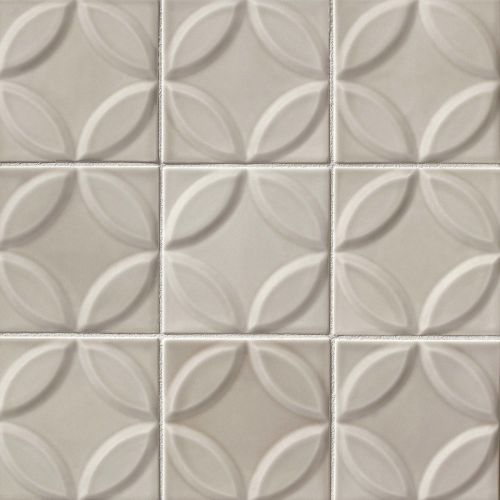 Provincetown 6" x 6" x 7/16" Decorative Tile in Dolphin Grey
