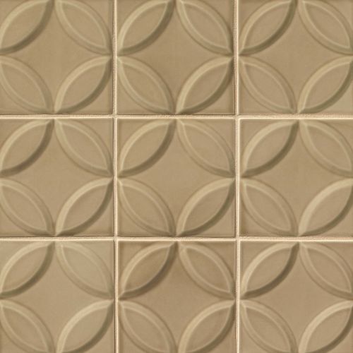 Provincetown 6" x 6" x 7/16" Decorative Tile in Highland Brown