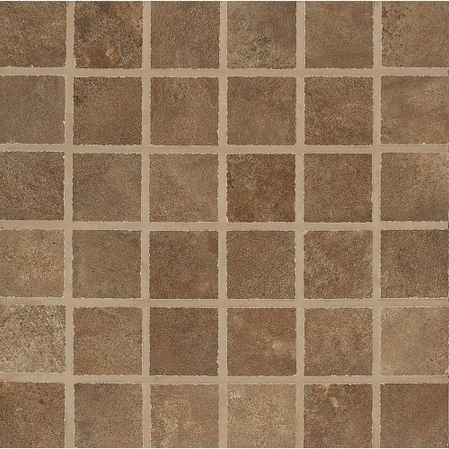 Stonefire 2" x 2" Floor and Wall Mosaic in Rust
