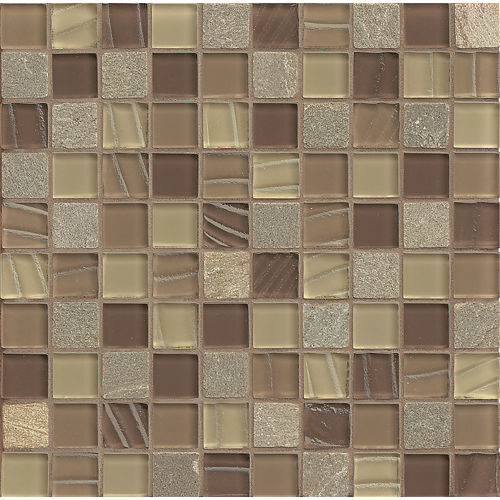 Elume 1-1/4" x 1-1/4" Wall Mosaic in Maple Rum