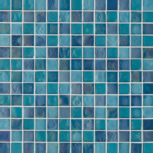 Kahakai 7/8" x 7/8" Floor & Wall Mosaic in Deep Sea