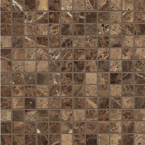 Emperador Dark 1" x 1" Wall Mosaic