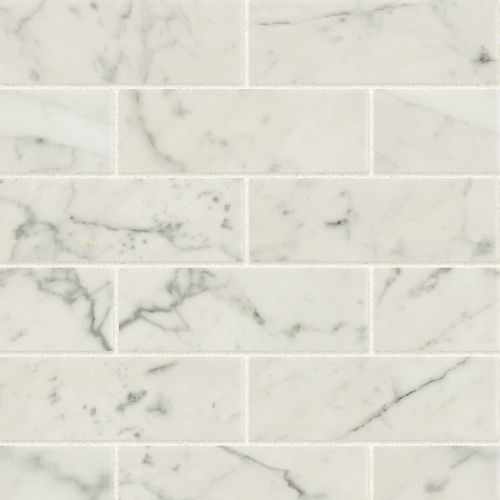 Classic 2.0 2" x 6" Floor & Wall Mosaic in Bianco Carrara
