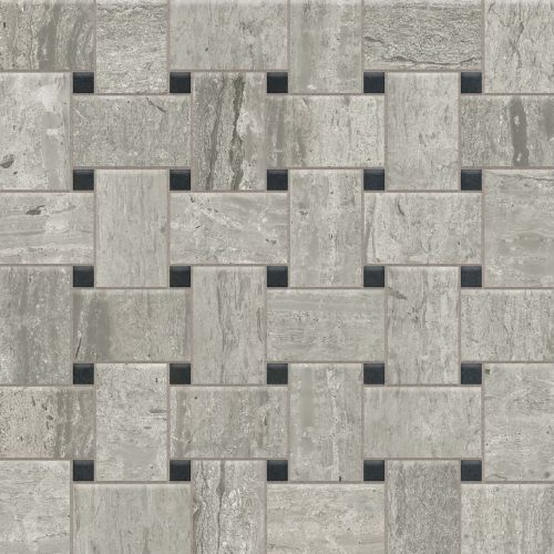 Classic 2.0 2" x 2" Floor & Wall Mosaic in Travertino Grigio