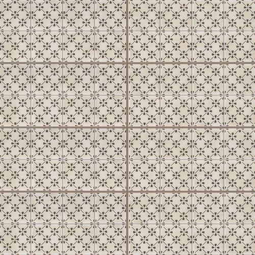 Palazzo 12" x 24" Decorative Tile in Antique Cotto Bloom