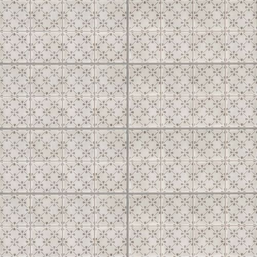 Palazzo 12" x 24" Decorative Tile in Vintage Grey Bloom