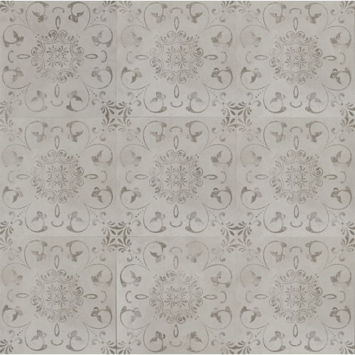 Cemento 24" x 24" Decorative Tile in Silver Sage