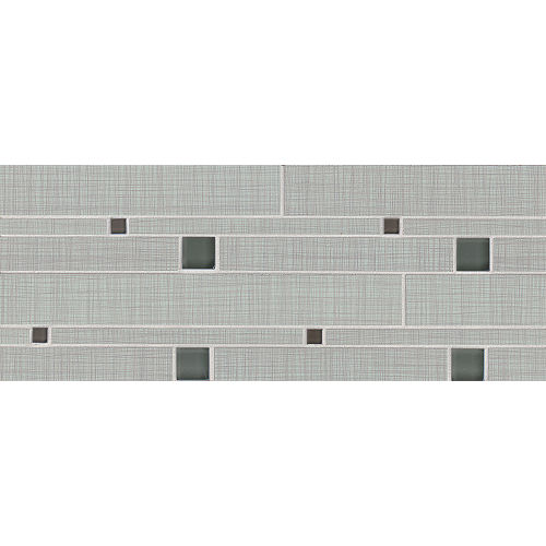 Linen Floor and Wall Mosaic in Zinc