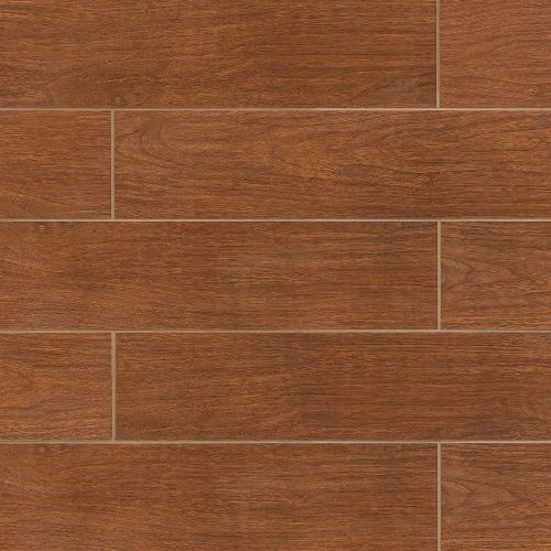 Heathland Collection 6" x 24" x 3/8" Floor and Wall Tile in Cherry