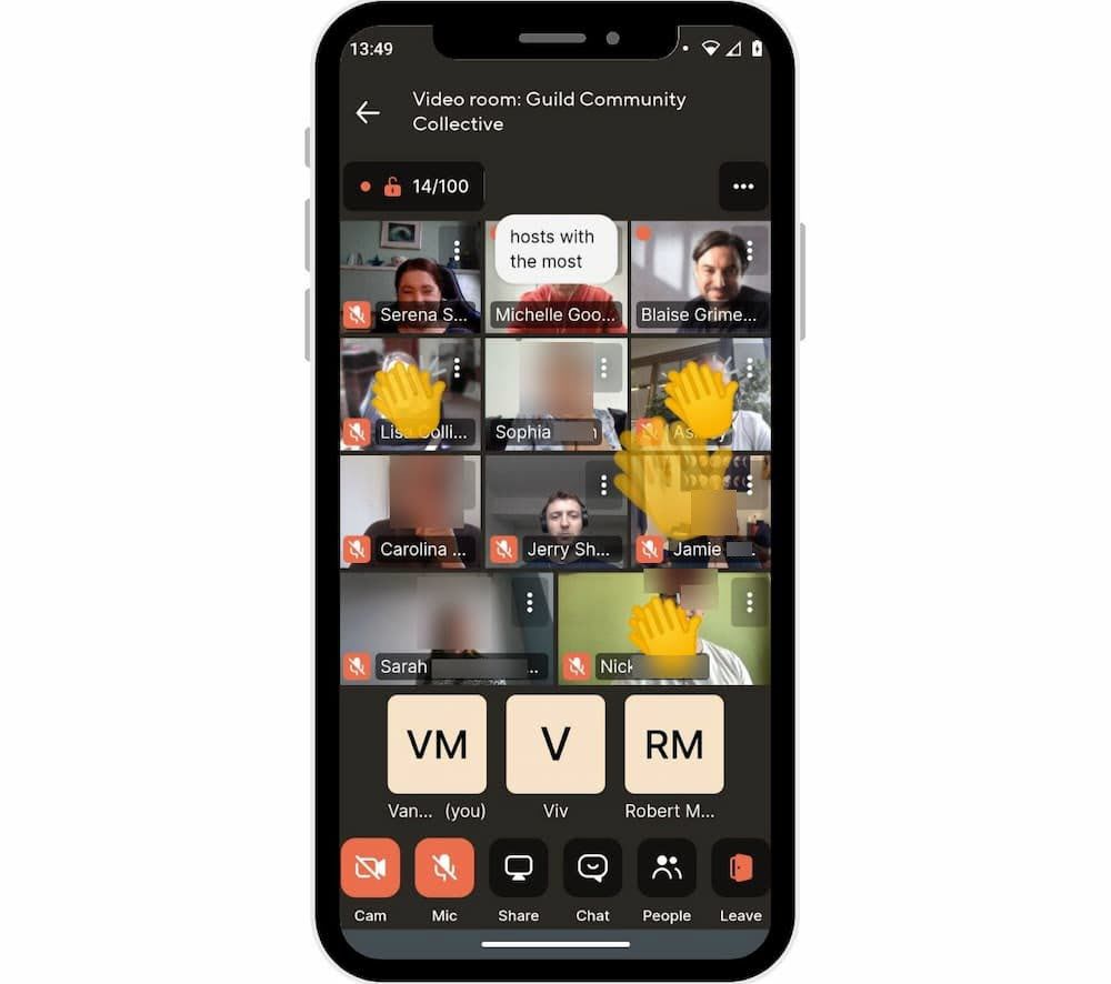 The Video Room feature on Guild is popular with hosts for bringing communities together
