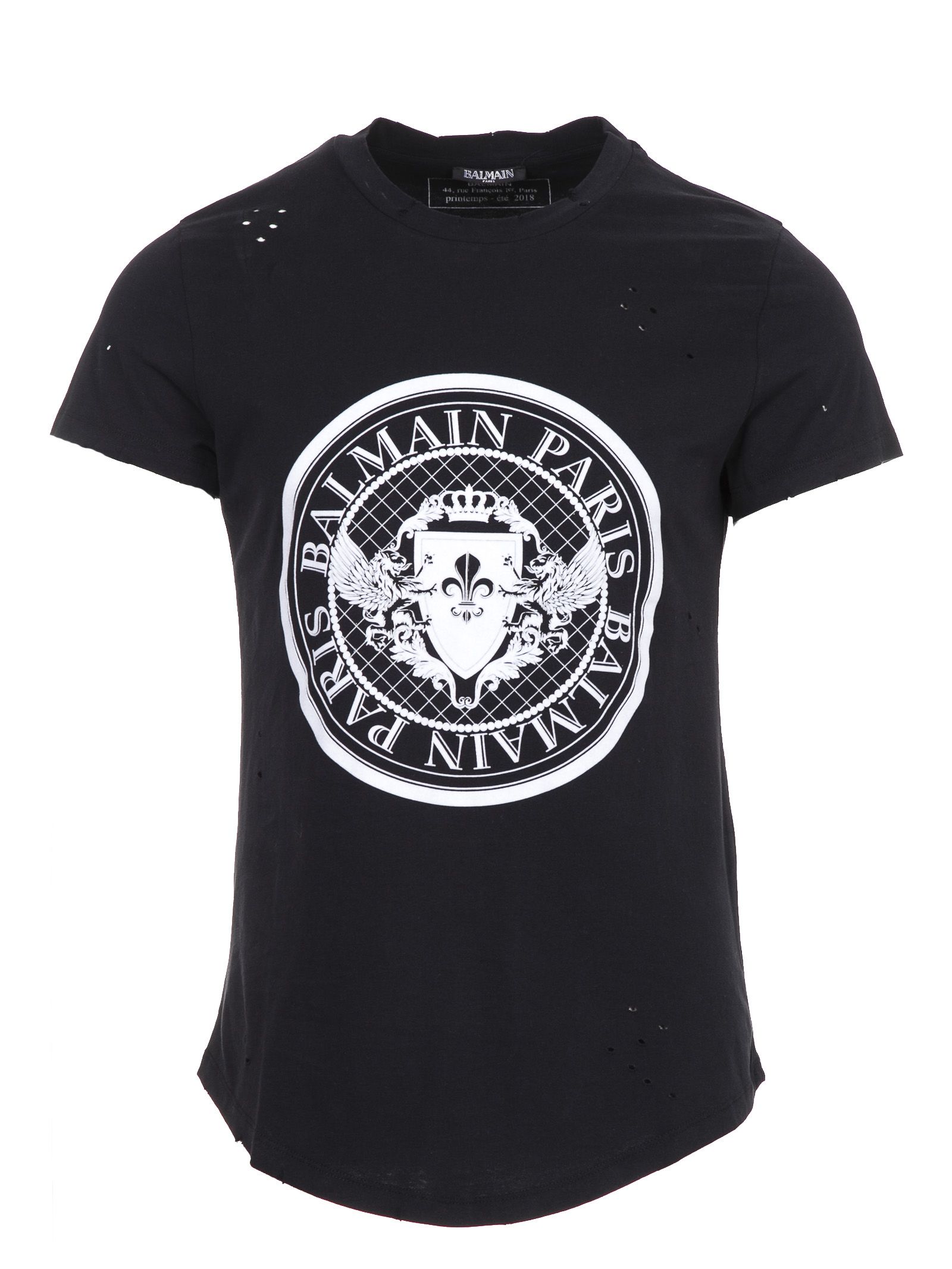 balmain logo print t-shirt