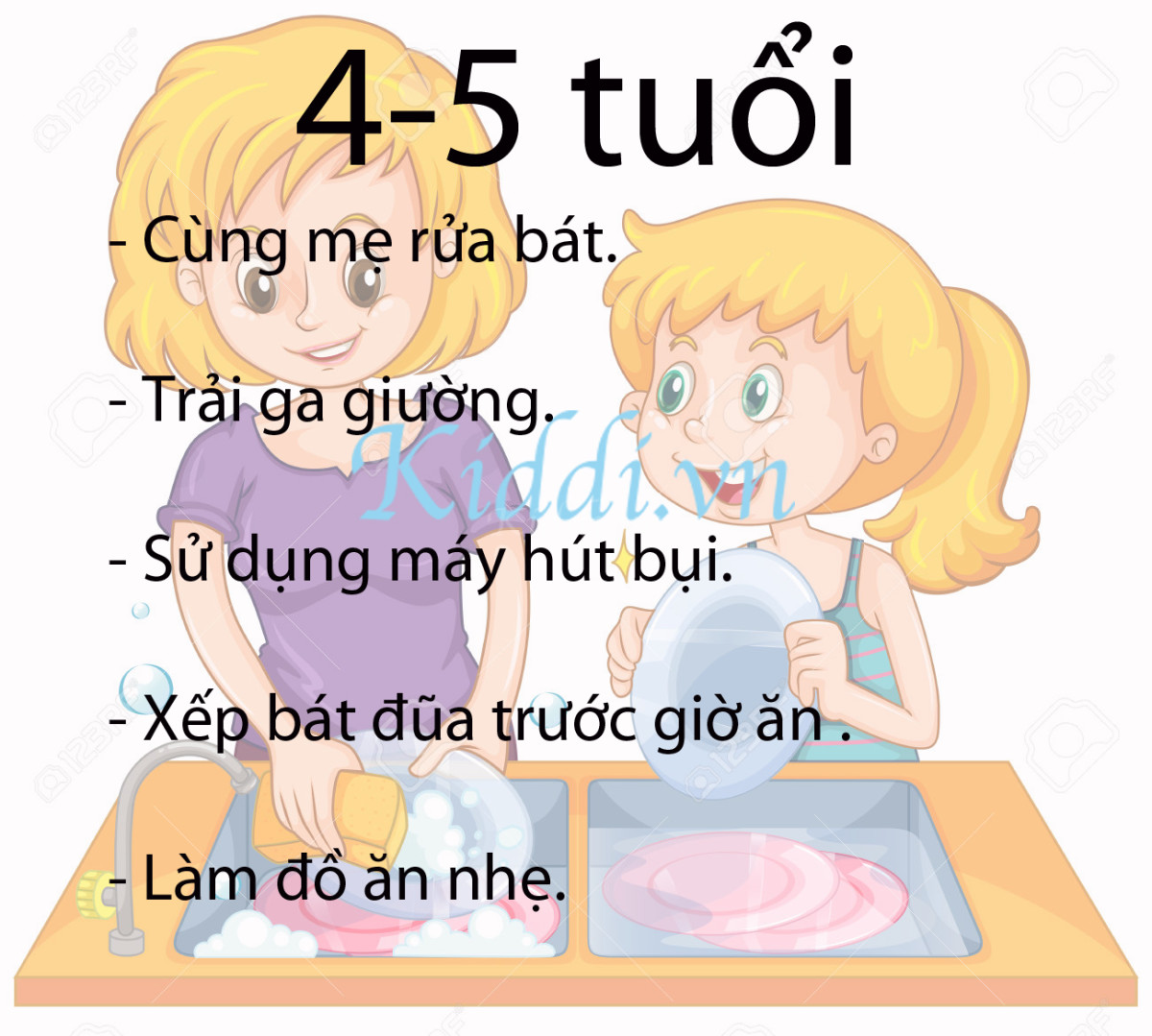 Nhấn vào ảnh để phóng to Để bé làm việc nhà: nên hay không nên ?