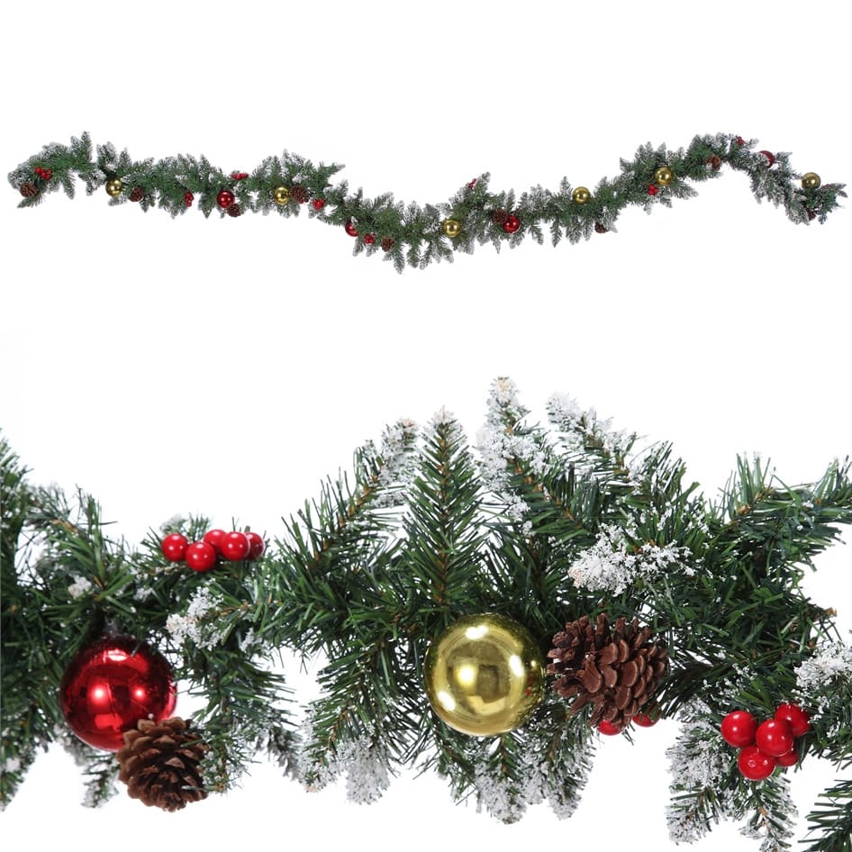 Homegear 9ft Decorated Christmas Garland