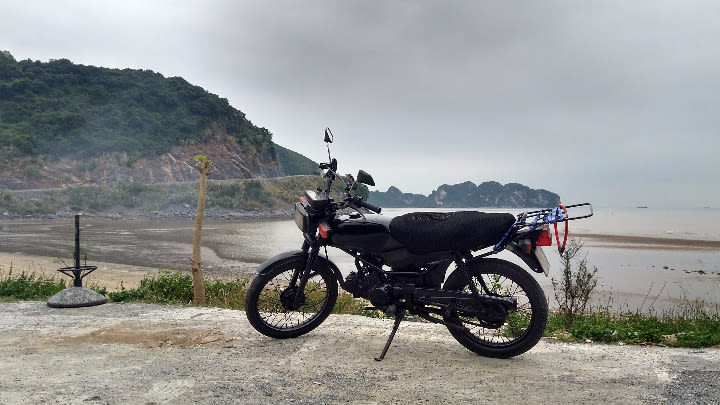 Stunning Vietnamese coastline, it seems motorbike would be a great way to see it.