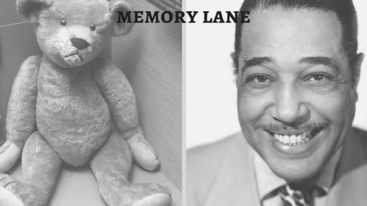 A teddy bear and Duke Ellington.