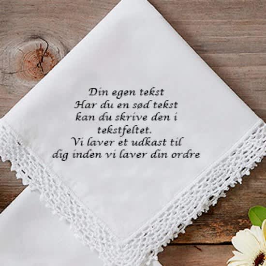Tekst til lommetørklæder Tekst til lommetørklæder