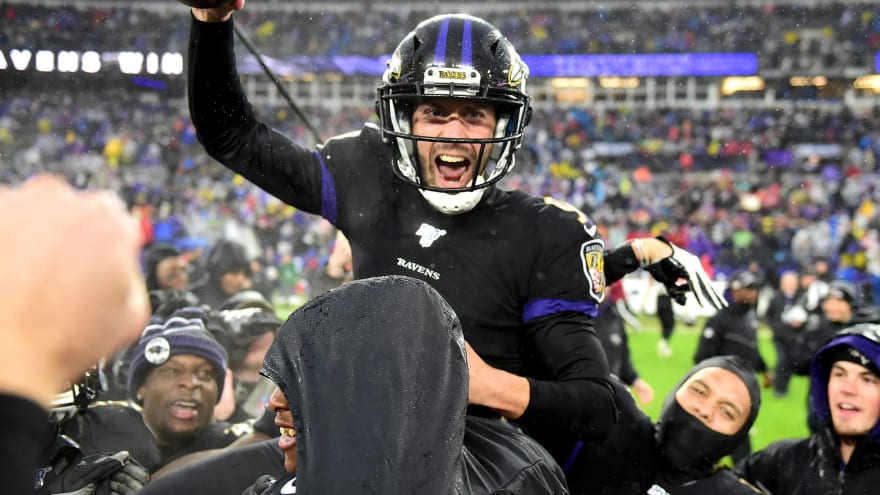 Ravens Carry Justin Tucker Off Field After Game Winning Fg Yardbarker