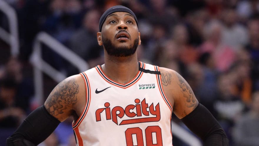 Slim Carmelo Anthony Turns Heads At First Trail Blazers Bubble