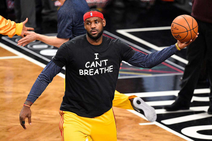 LeBron James and Cleveland Cavaliers "I Can't Breathe" protest