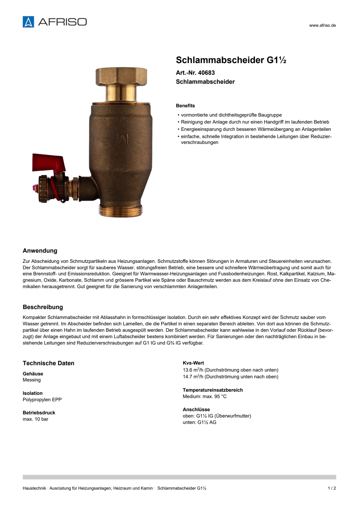 AFRISO_SCHLAMMABSCHEIDER-G1--SCHLAMMABSCHEIDER_40683_DEU_CHE.PDF