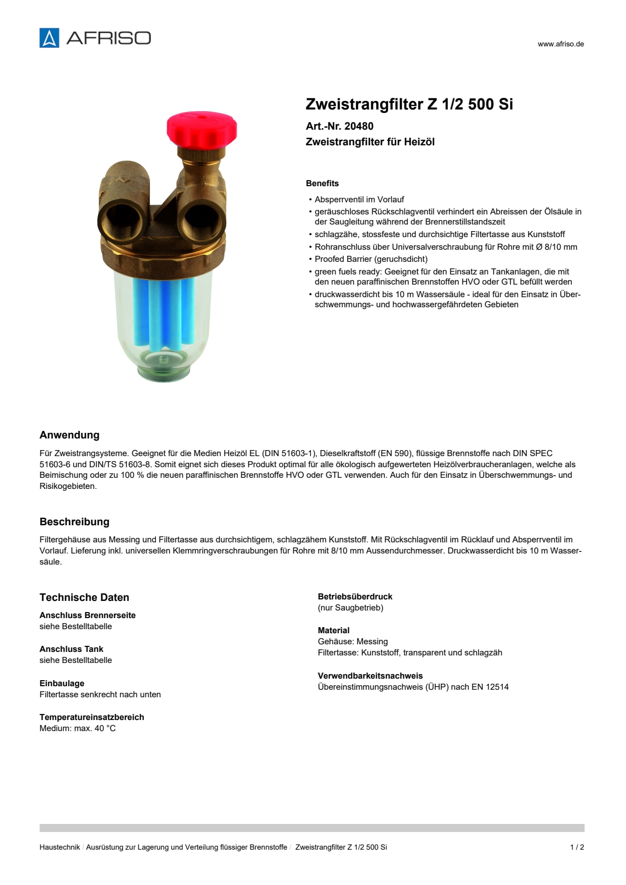 AFRISO_ZWEISTRANGFILTER-Z-1-2-500-SI-ZWEISTRANGFILTER-FUER-HEIZOEL_20480_DEU_CHE.PDF