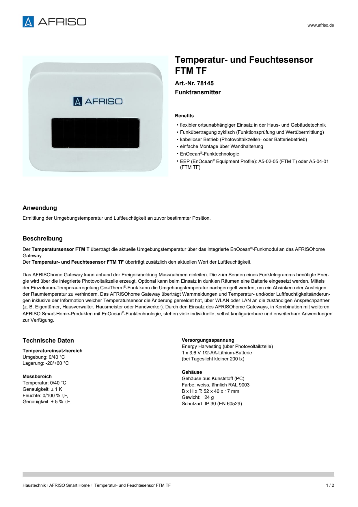 AFRISO_TEMPERATUR--UND-FEUCHTESENSOR-FTM-TF-FUNKTRANSMITTER_78145_DEU_CHE.PDF