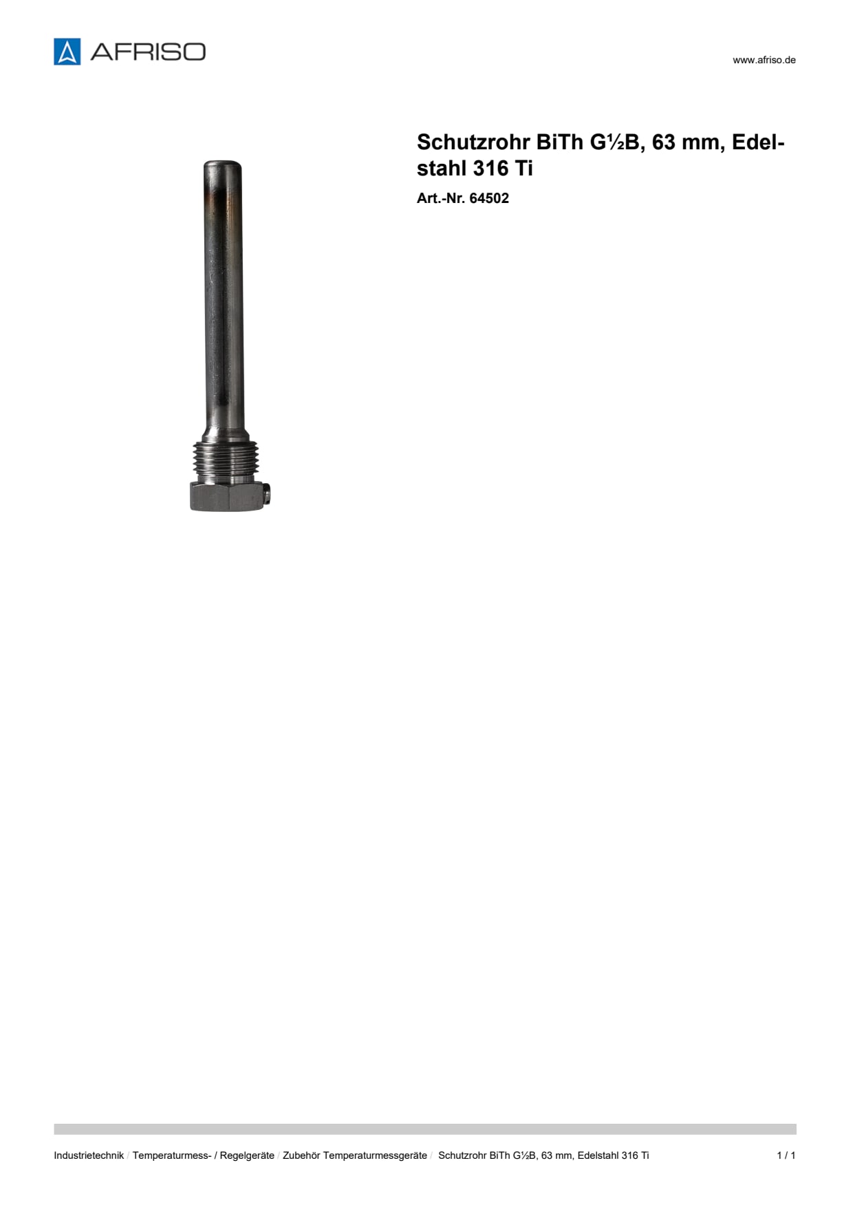 AFRISO_SCHUTZROHR-BITH-G-B--63-MM--EDELSTAHL-316-TI_64502_DEU_CHE.PDF