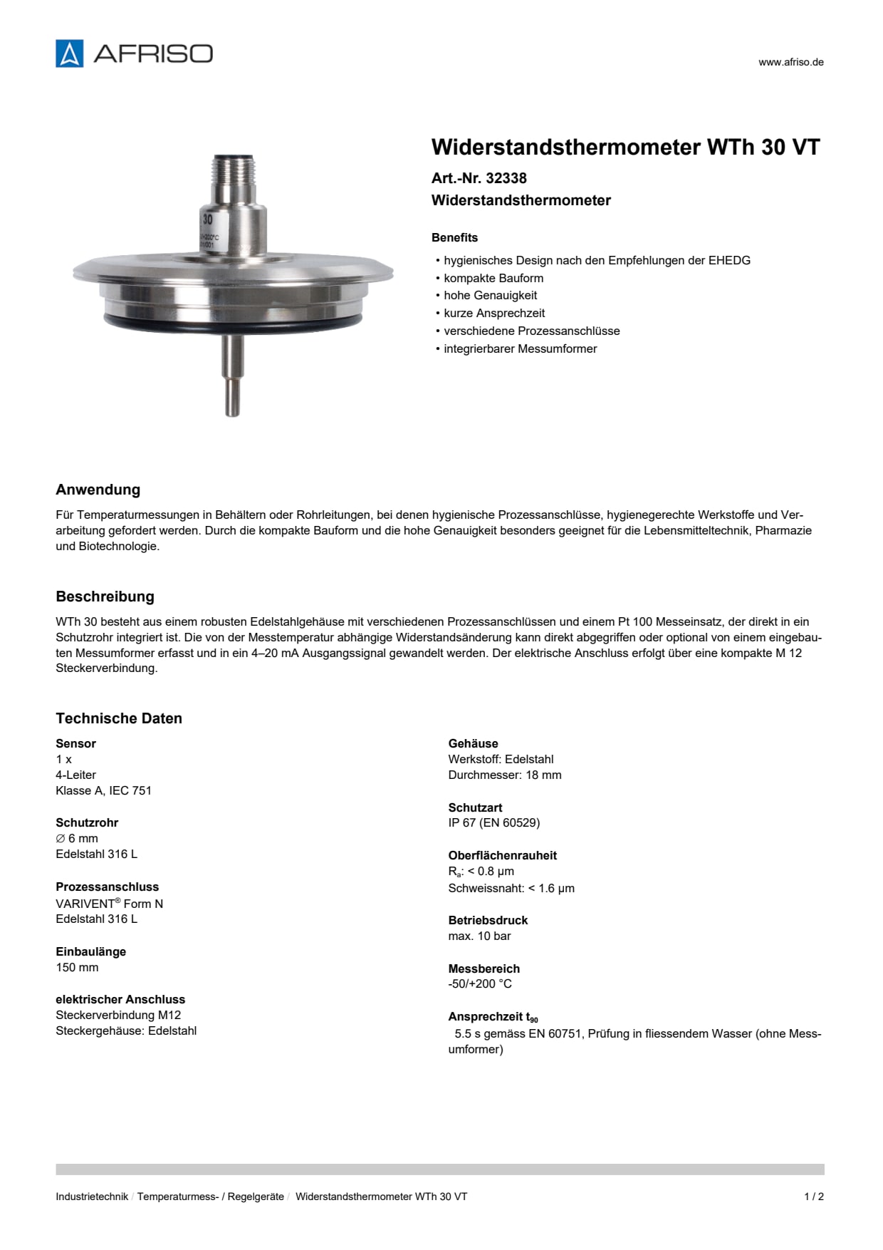 AFRISO_WIDERSTANDSTHERMOMETER-WTH-30-VT-WIDERSTANDSTHERMOMETER_32338_DEU_CHE.PDF