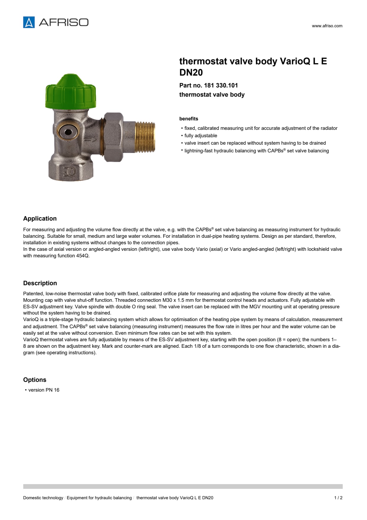 AFRISO_DATA-SHEET_THERMOSTAT-VALVE-BODY_VARIOQ-L_E-DN20_181-330-101_ENG_GBR.PDF
