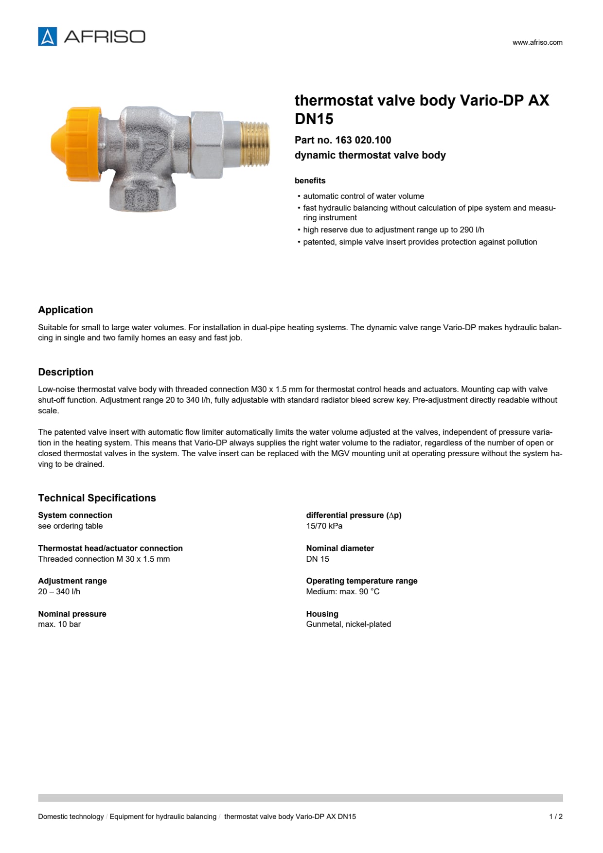 AFRISO_DATA-SHEET_THERMOSTAT-VALVE-BODY_VARIO-DP_AX-DN15_163-020-100_ENG_GBR.PDF