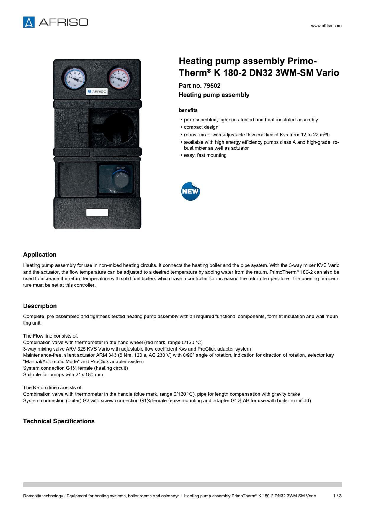 AFRISO_DATA-SHEET_HEATING-PUMP-ASSEMBLY_PRIMOTHERM-K-180-2-DN32-3WM-SM-VARIO_79502_ENG_GBR.PDF