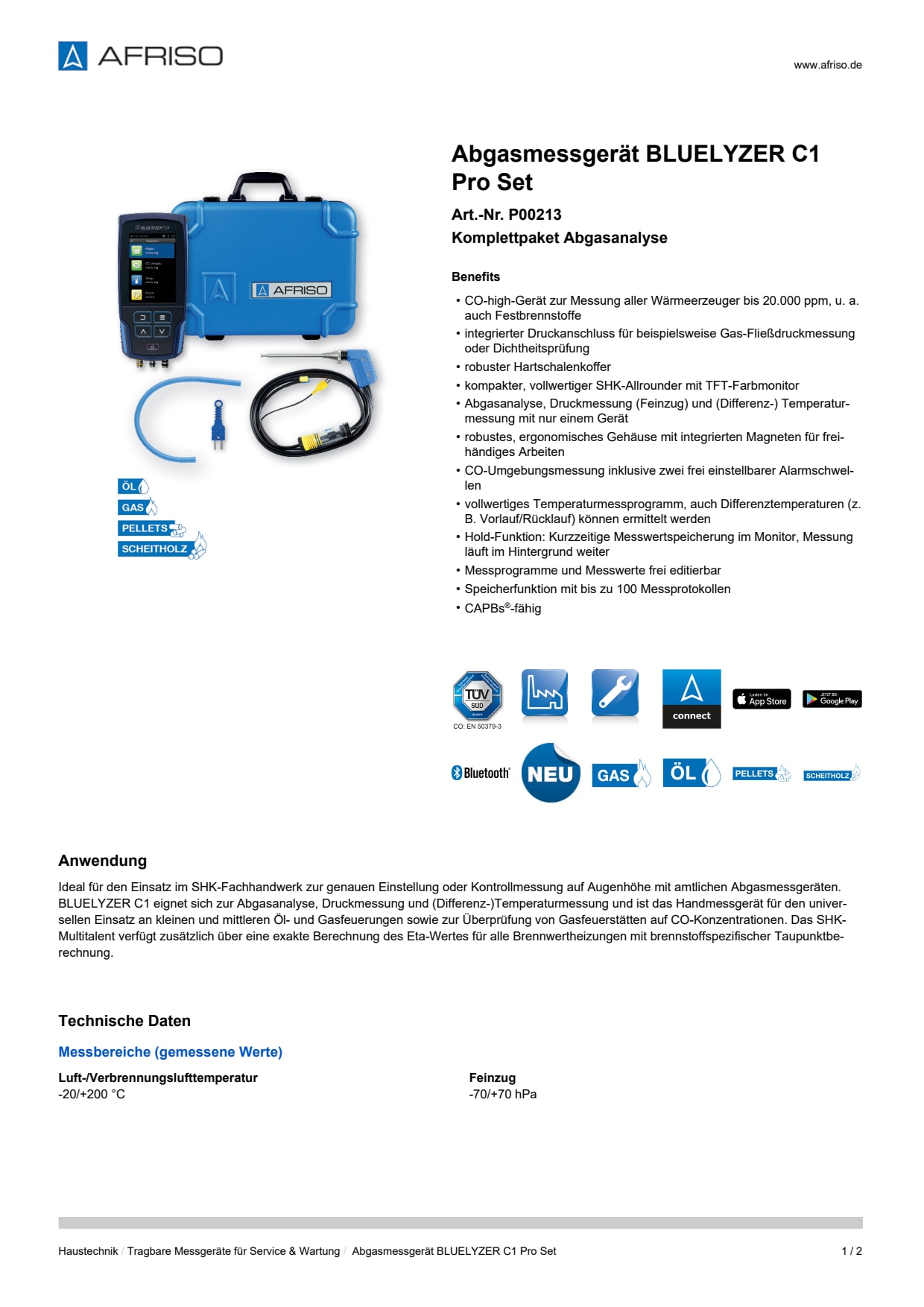AFRISO_DATENBLATT_ABGASMESSGERAET_BLUELYZER-C1-PRO-SET_P00213_DEU_DEU.PDF