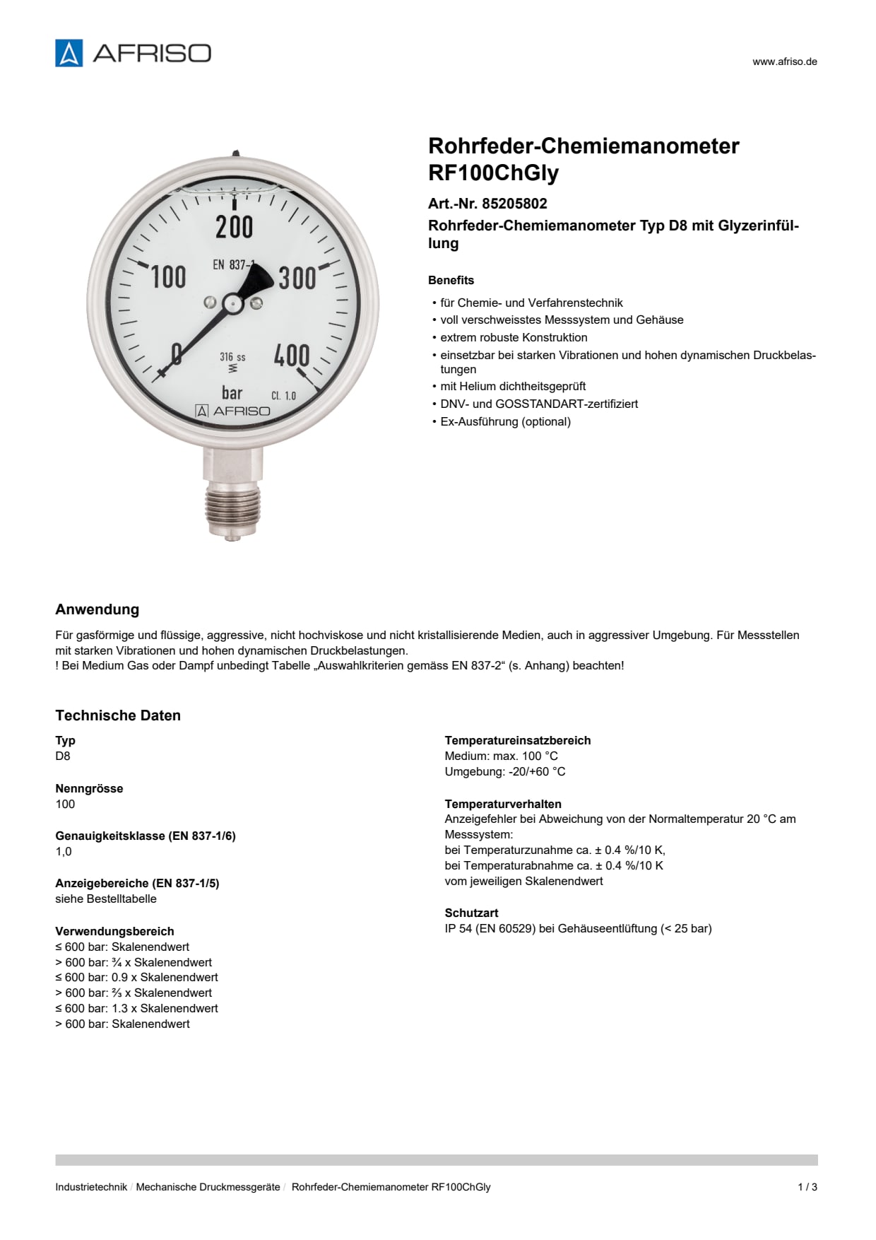 AFRISO_DATENBLATT_ROHRFEDER-CHEMIEMANOMETER_RF100CHGLY_85205802_DEU_CHE.PDF