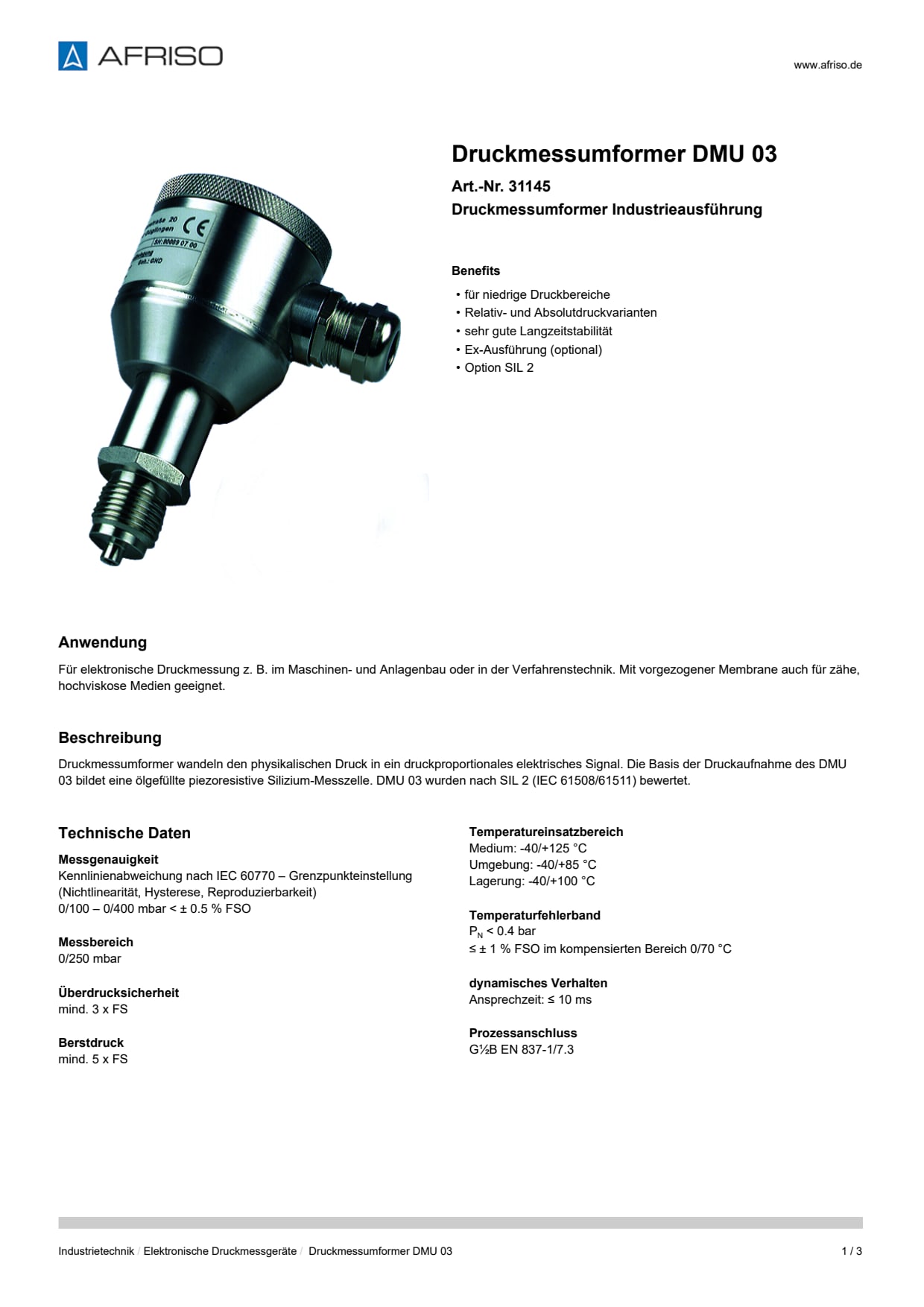 AFRISO_DATENBLATT_DRUCKMESSUMFORMER_DMU-03_31145_DEU_CHE.PDF