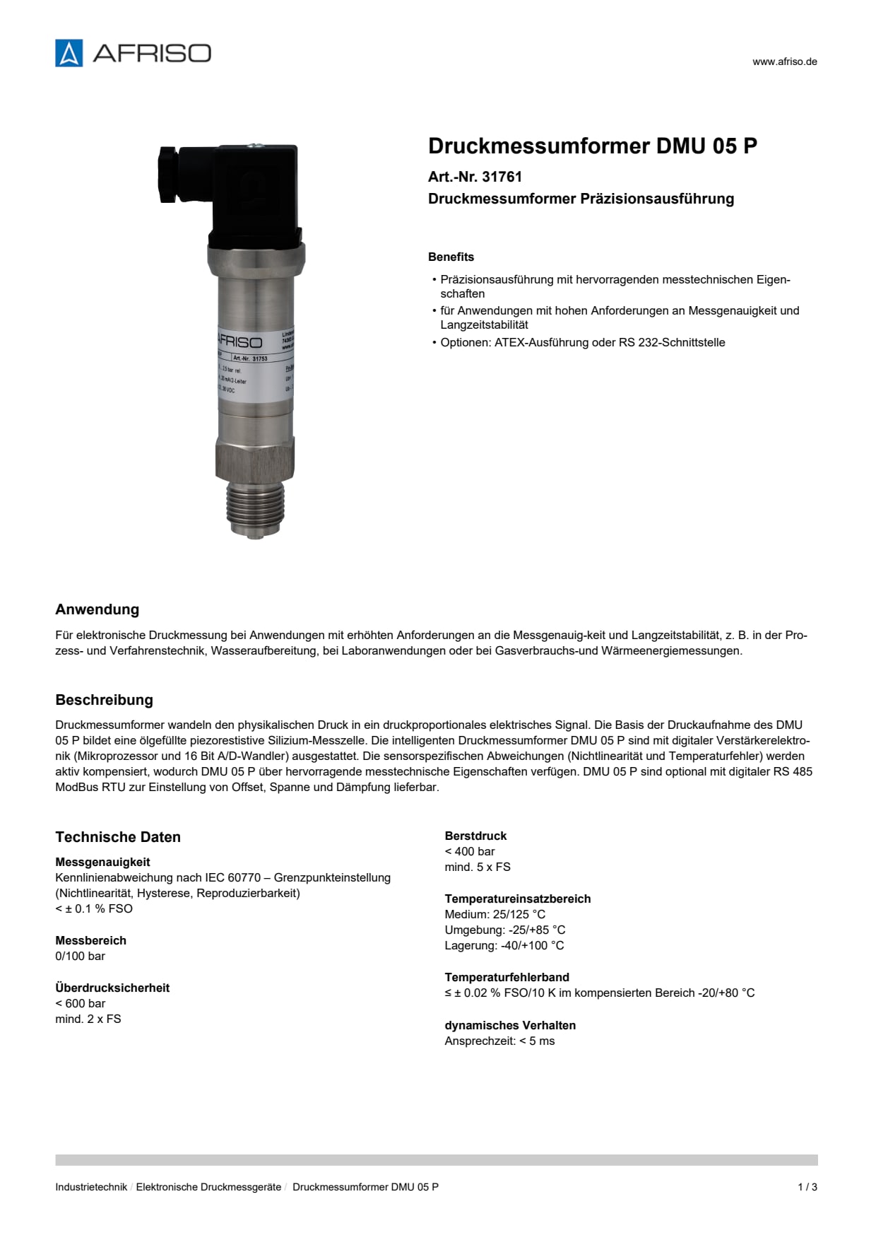 AFRISO_DATENBLATT_DRUCKMESSUMFORMER_DMU-05-P_31761_DEU_CHE.PDF