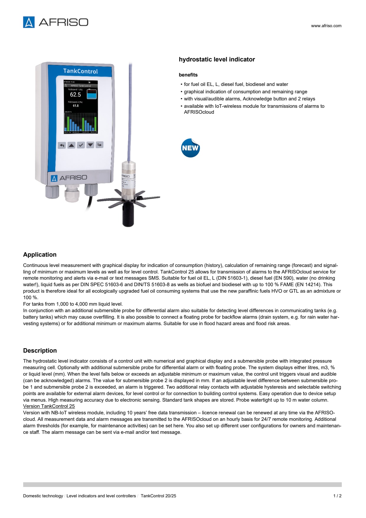 AFRISO_DATA-SHEET_HYDROSTATIC-LEVEL-INDICATOR_TANKCONTROL-20-25_P79255_ENG_GBR.PDF