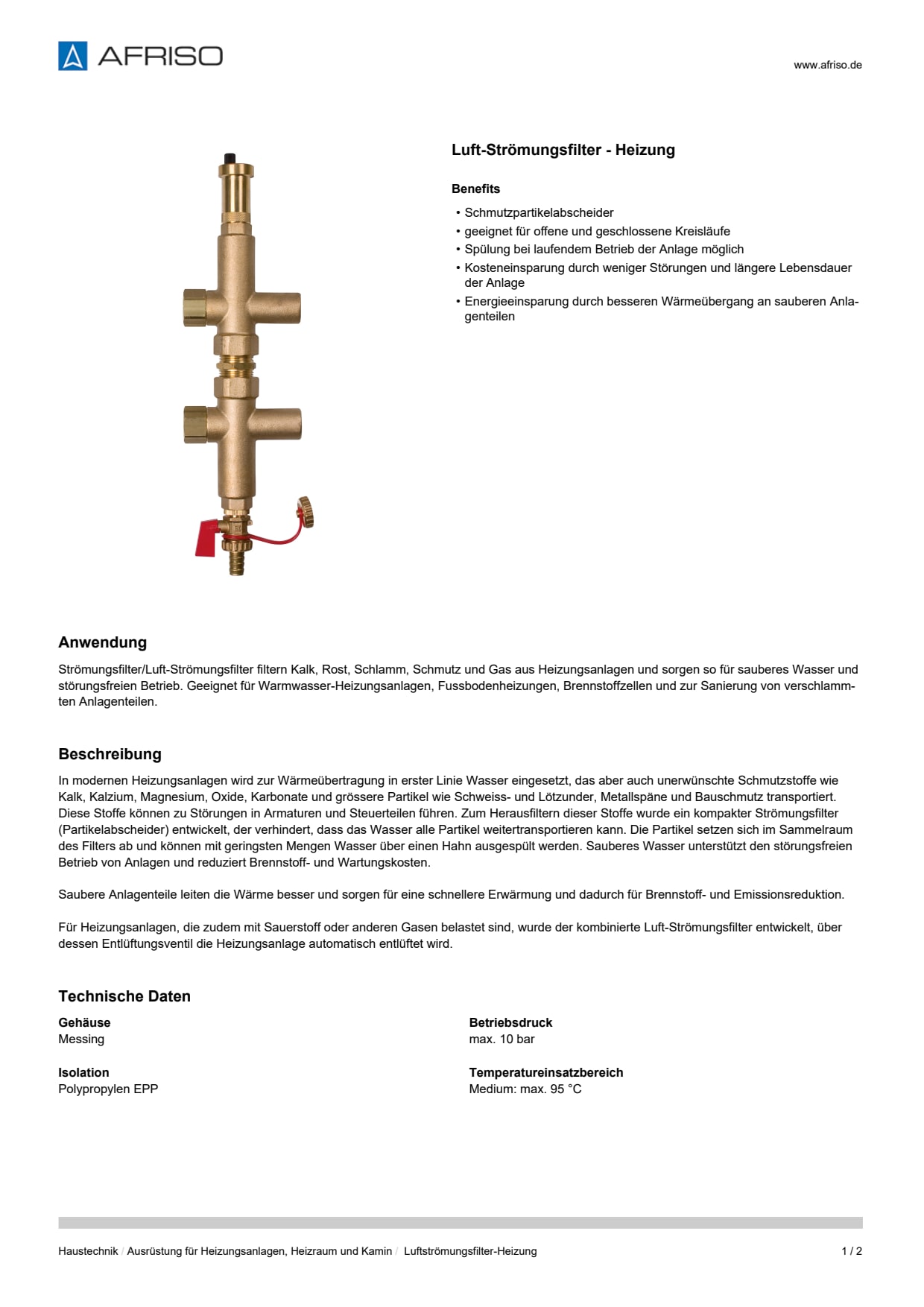 AFRISO_DATENBLATT_LUFTSTROEMUNGSFILTER-HEIZUNG_P6920_DEU_CHE.PDF