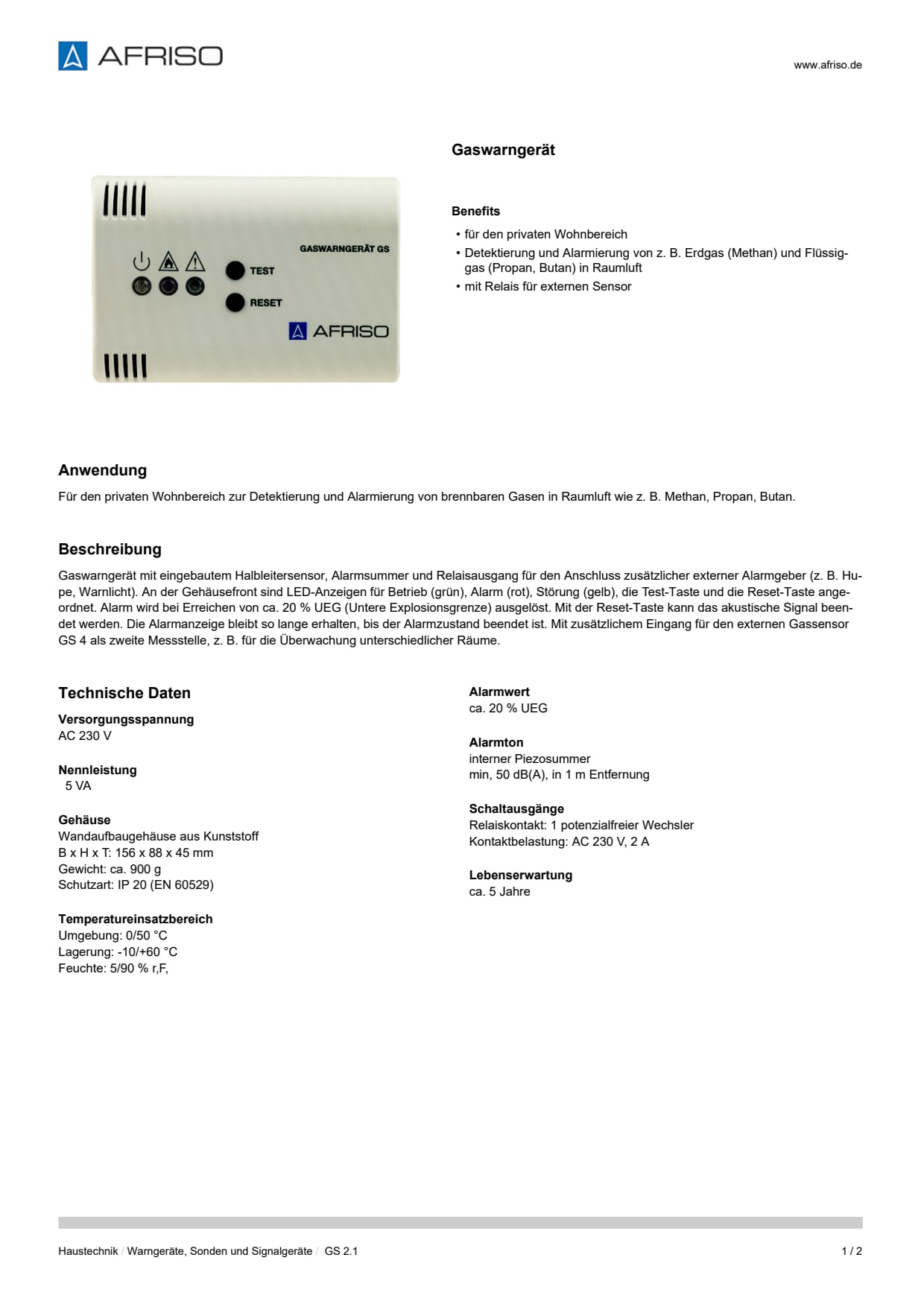AFRISO_DATENBLATT_GASWARNGERAET_GS-2-1_P2893_DEU_CHE.PDF