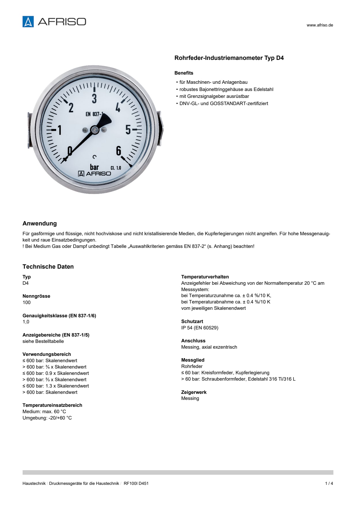AFRISO_DATENBLATT_ROHRFEDER-INDUSTRIEMANOMETER-TYP-D4_RF100I-D451_P22325_DEU_CHE.PDF
