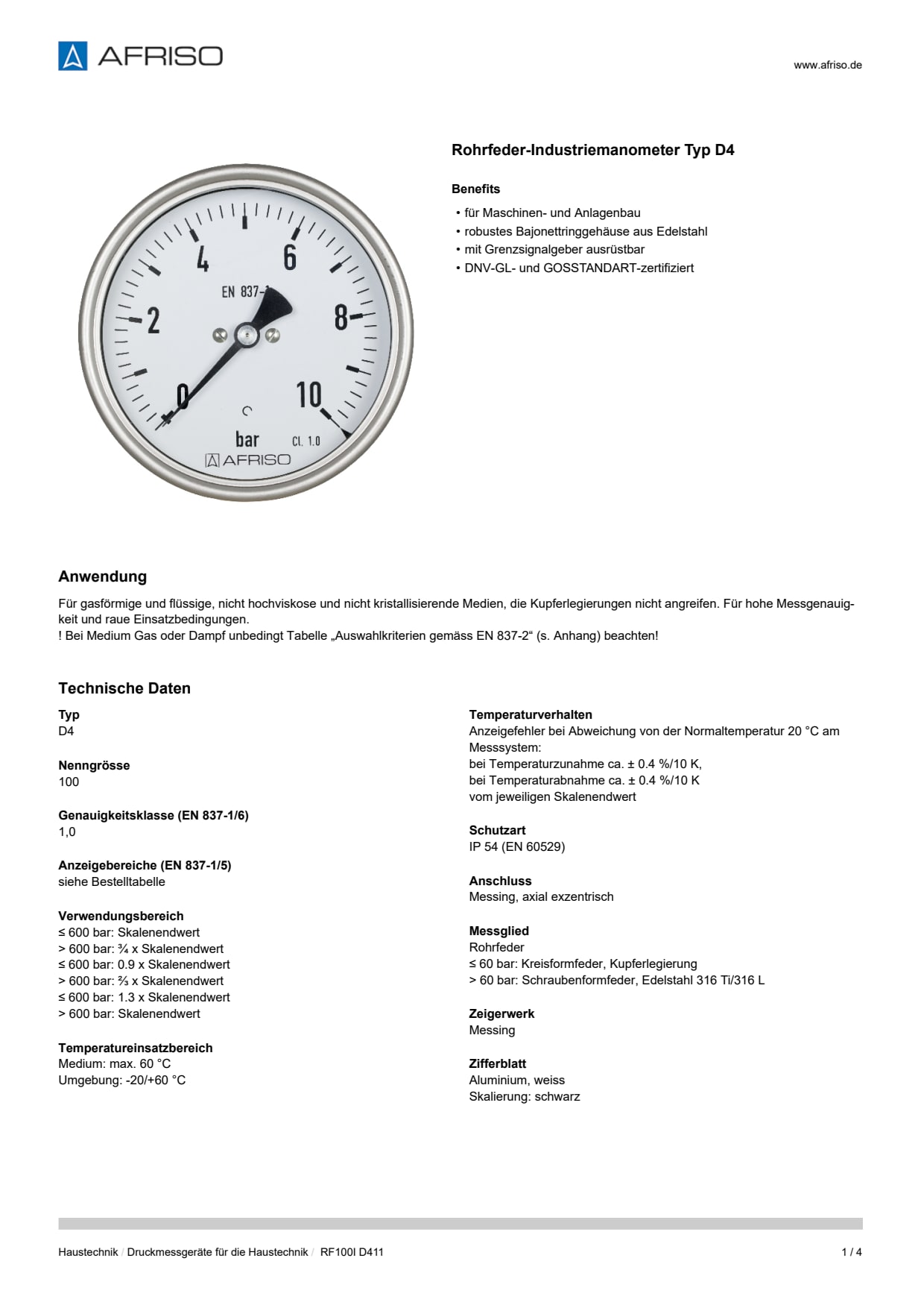 AFRISO_DATENBLATT_ROHRFEDER-INDUSTRIEMANOMETER-TYP-D4_RF100I-D411_P22225_DEU_CHE.PDF