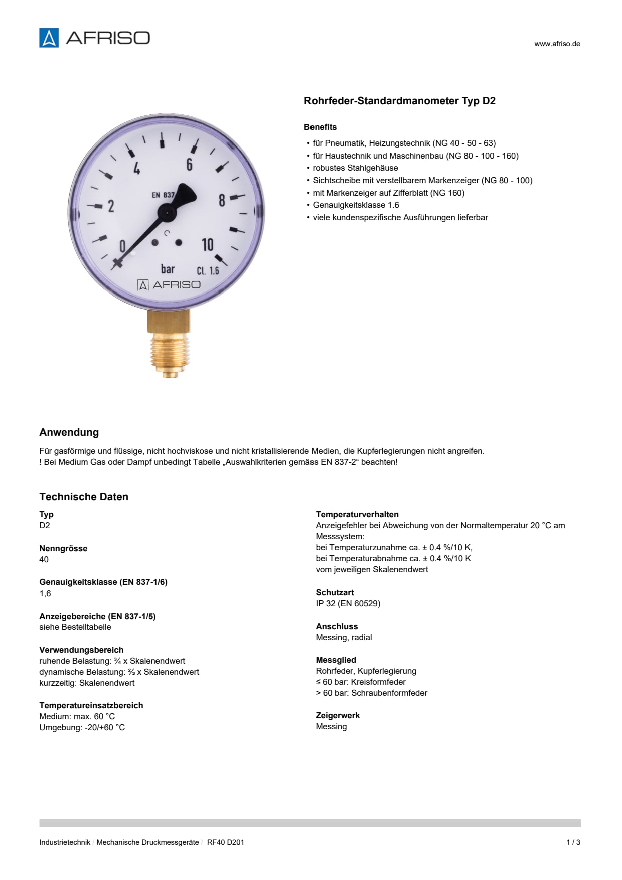 AFRISO_DATENBLATT_ROHRFEDER-STANDARDMANOMETER-TYP-D2_RF40-D201_P20962_DEU_CHE.PDF