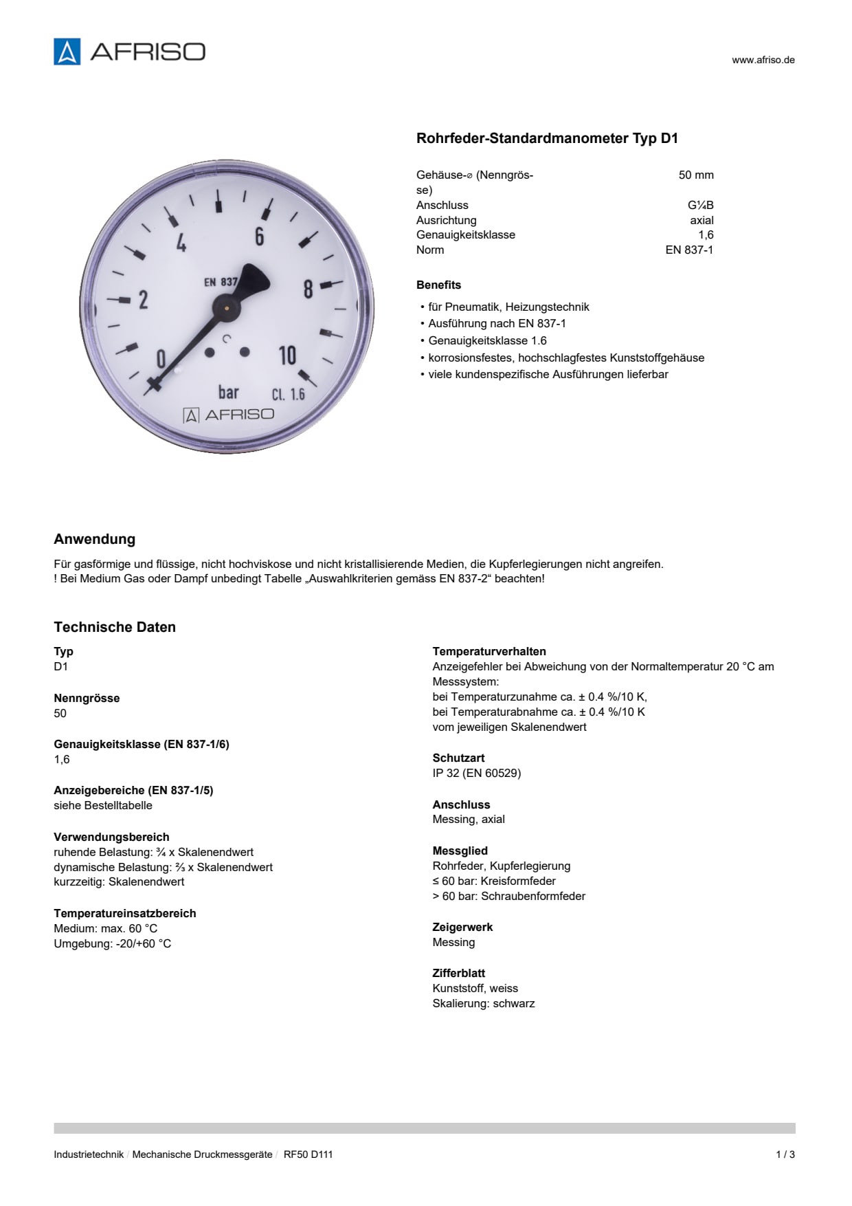 AFRISO_DATENBLATT_ROHRFEDER-STANDARDMANOMETER-TYP-D1_RF50-D111_P20922_DEU_CHE.PDF