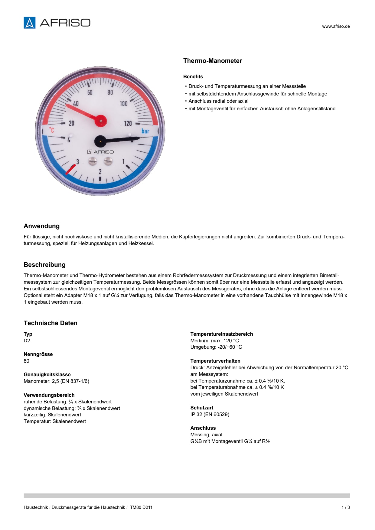 AFRISO_DATENBLATT_THERMO-MANOMETER_TM80-D211_P20774_DEU_CHE.PDF