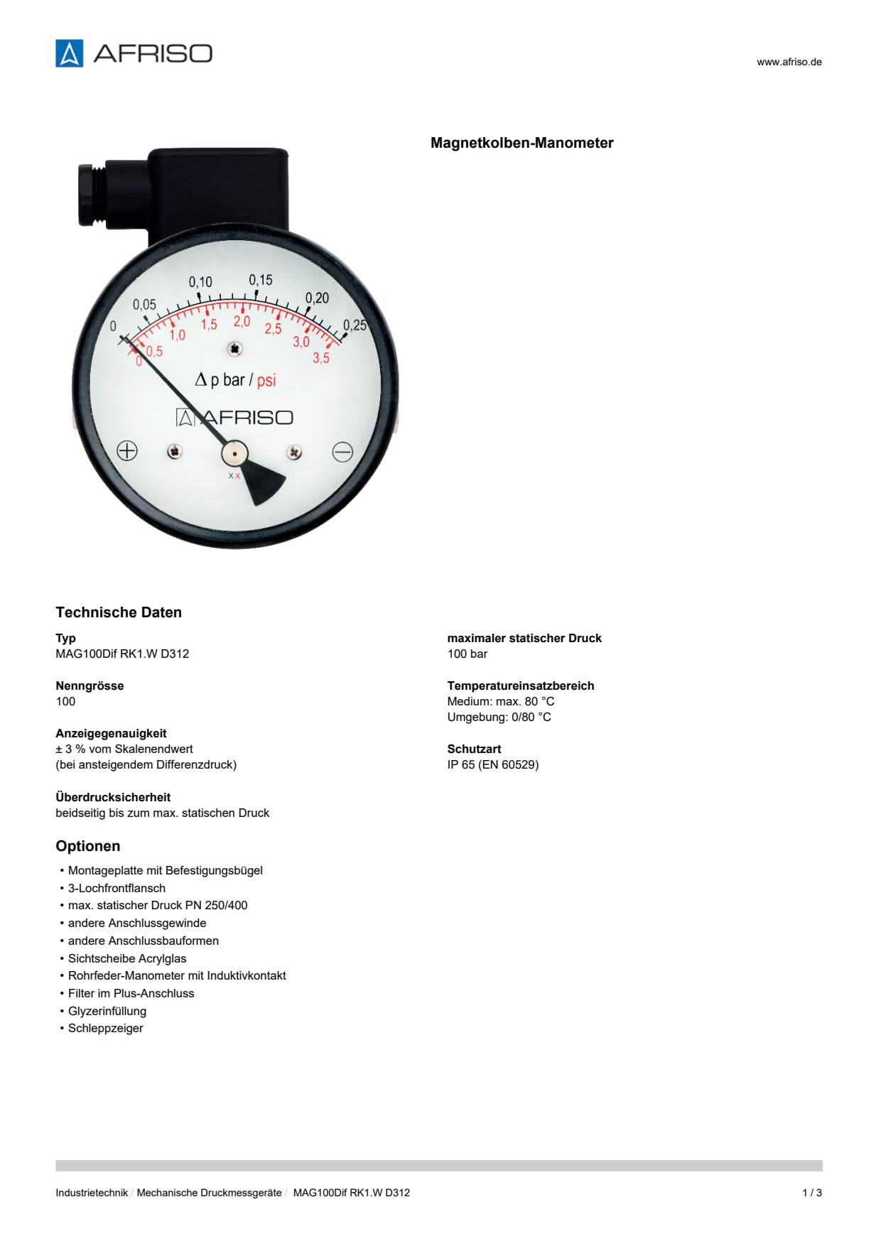 AFRISO_DATENBLATT_MAGNETKOLBEN-MANOMETER_MAG100DIF-RK1-W-D312_P24962_DEU_CHE.PDF